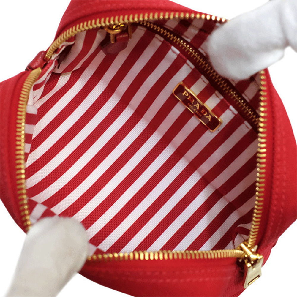 Prada Wallet Red Denim Canvas Makeup Accessory Canapa - Picture 6 of 8